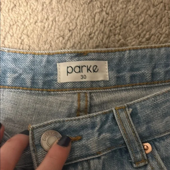 Parke Low rise denim shorts - Picture 2 of 3